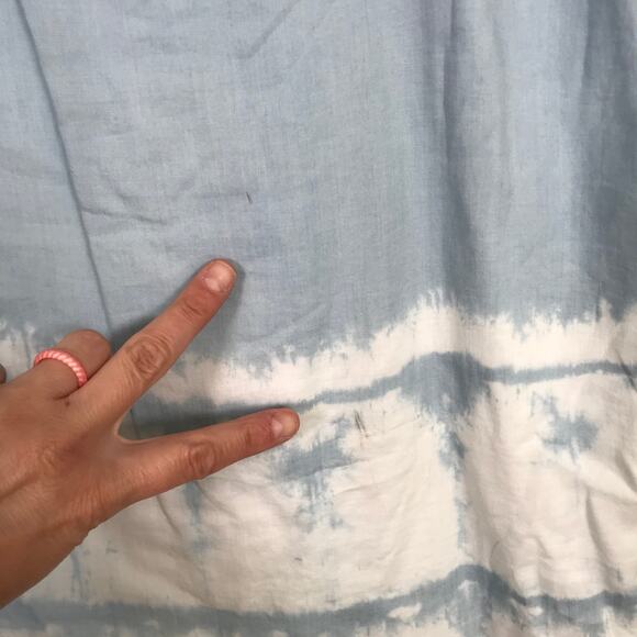 Cloth Stone Anthropologie Dress XS Blue Midi Tie Dye Resort Coastal Cowgirl READ - Picture 11 of 11